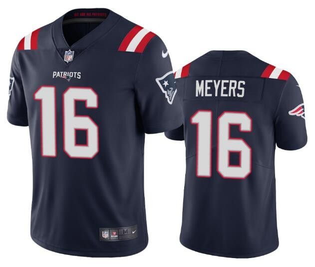 Men New England Patriots 16 Jakobi Meyers Nike Navy Limited NFL Jersey